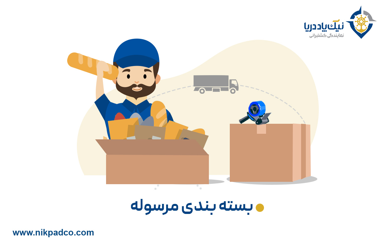 گام ۲: بسته‌­بندی مرسوله