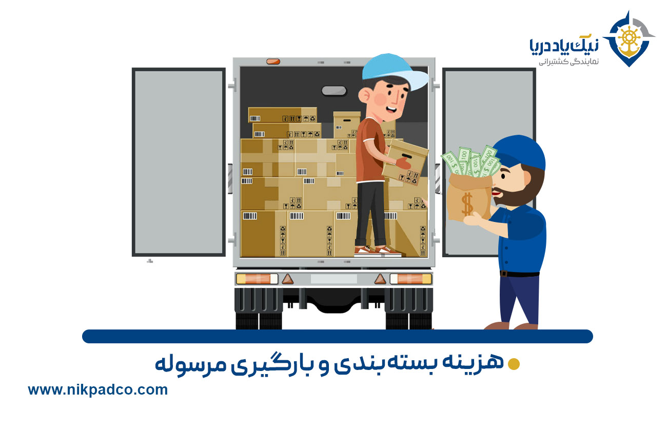 هزینه بسته‌­بندی و بارگیری مرسوله