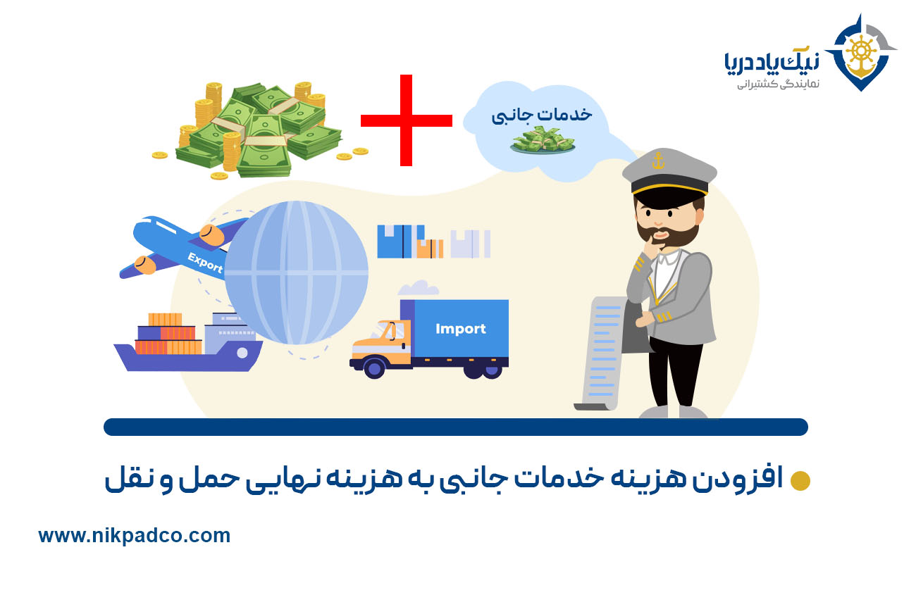 افزودن هزینه خدمات جانبی به هزینه نهایی حمل و نقل