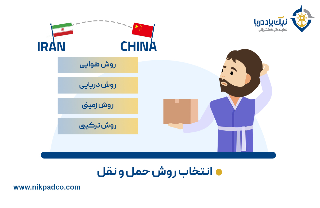 ۵. انتخاب روش حمل و نقل