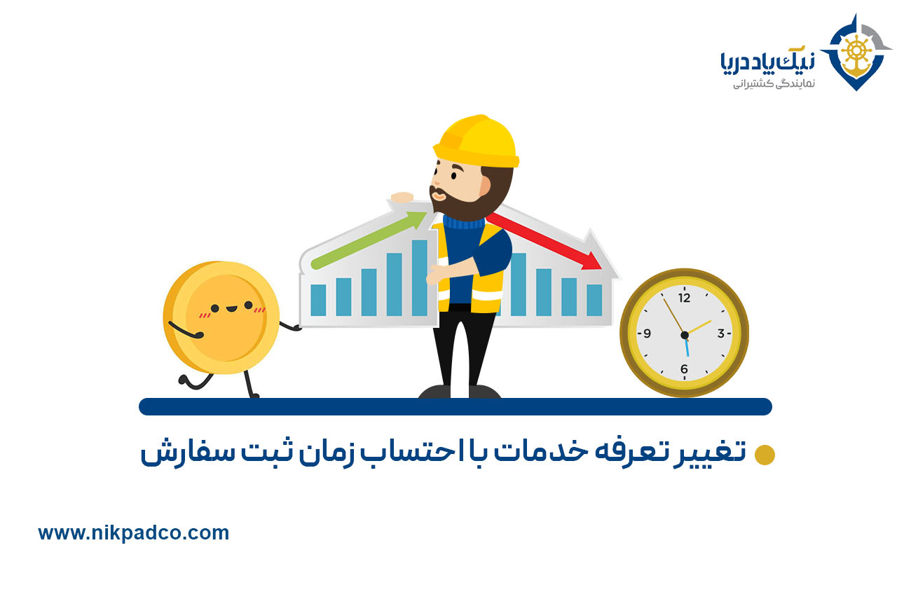 تغییر تعرفه خدمات با احتساب زمان ثبت سفارش