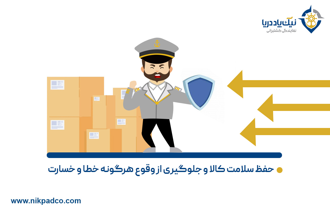 حفظ سلامت کالا و جلوگیری از وقوع هرگونه خطا و خسارت