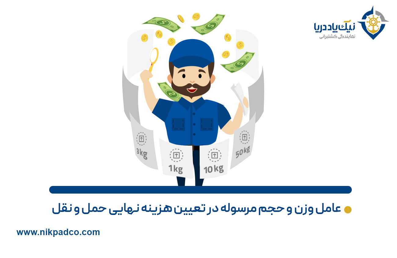 عامل وزن و حجم مرسوله در تعیین هزینه نهایی حمل و نقل