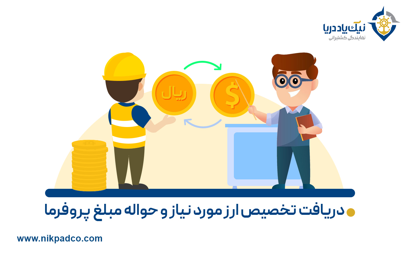 دریافت تخصیص ارز مورد نیاز و حواله مبلغ پروفرما
